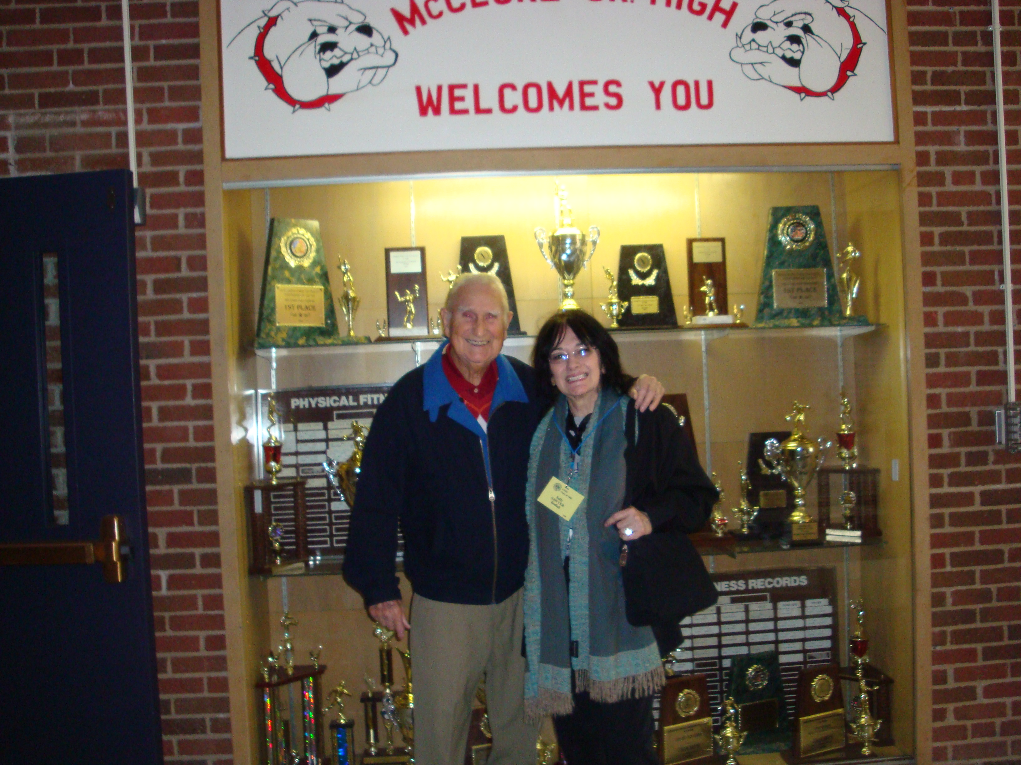  - Coach Stelmack and Sally Sawyer at McClure